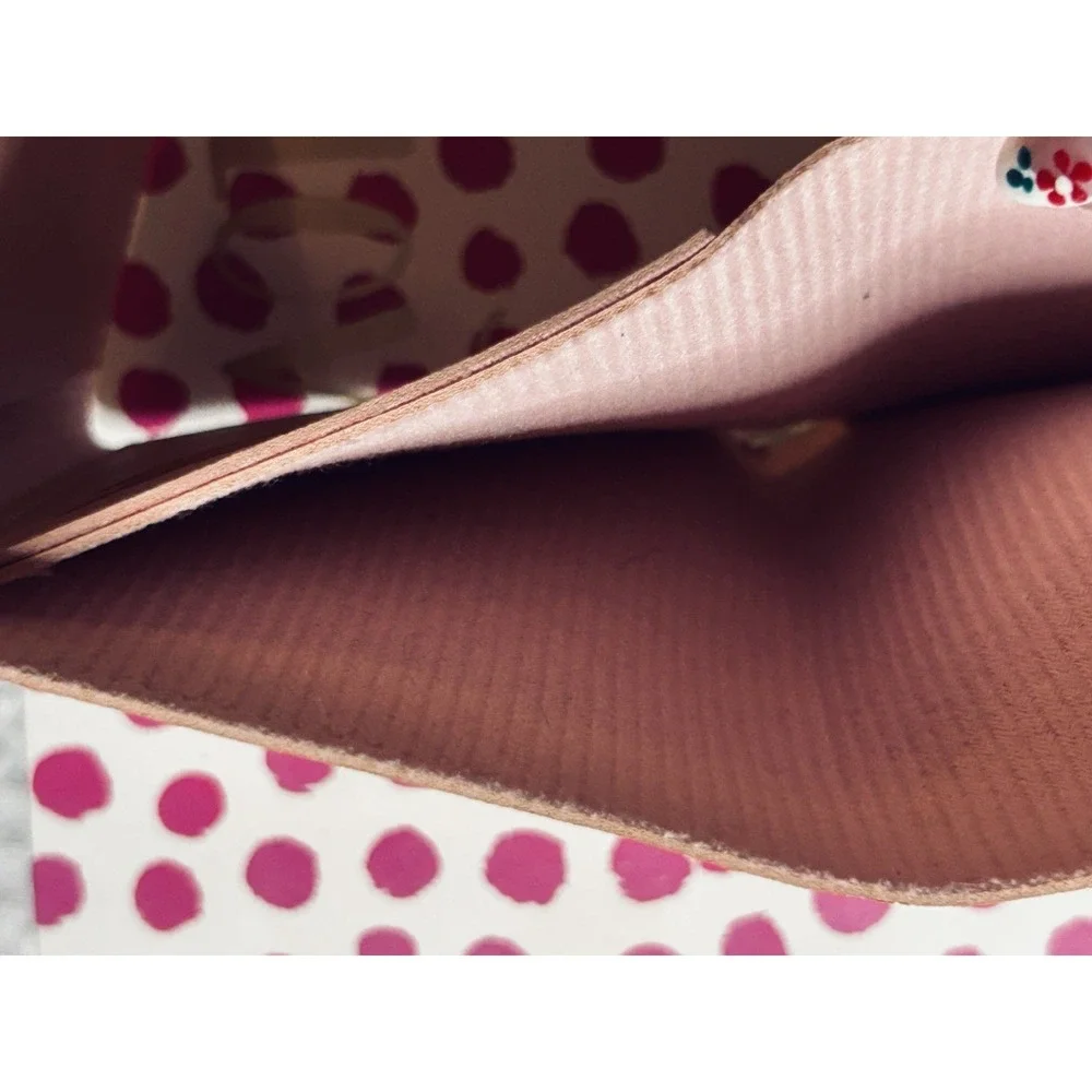 Pink Solid Envelope Wallet with Gold Bow Accent + BONUS Lotion (new)